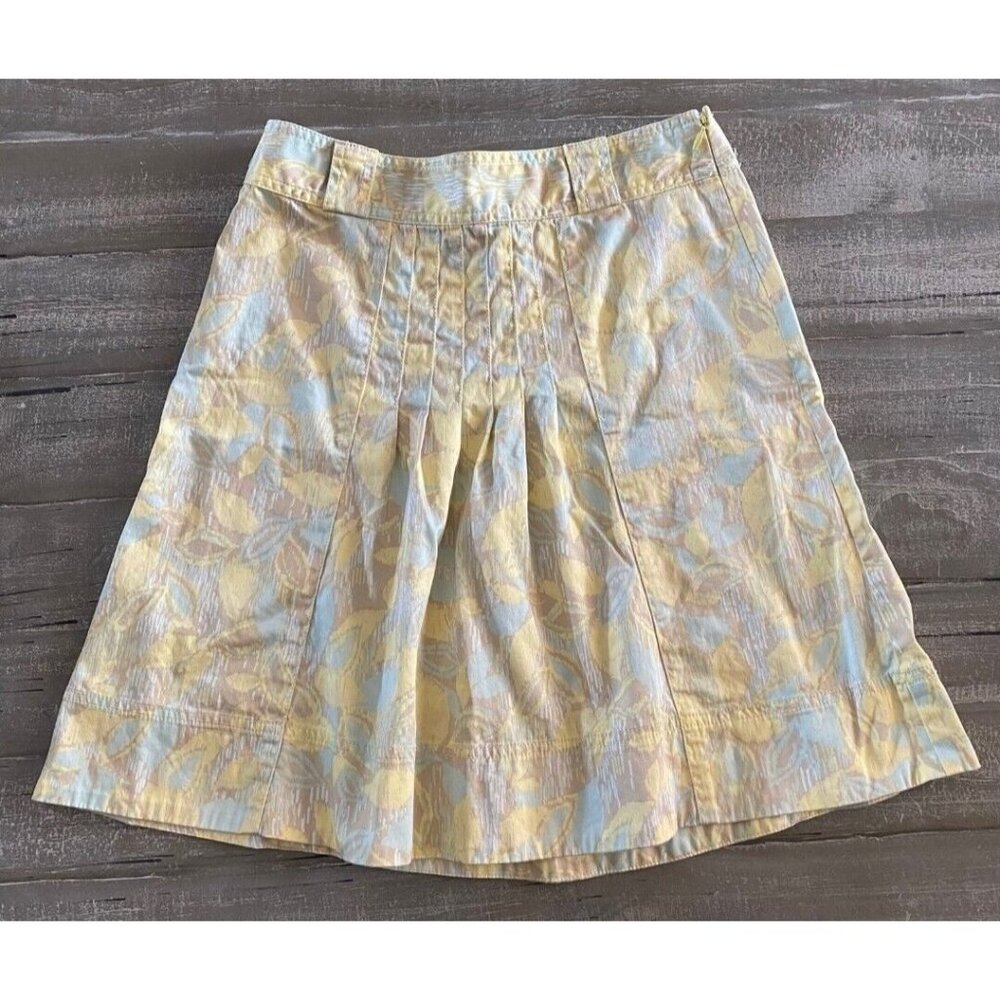 Intuitions Women’s Skirt Size 2 Floral‎ Print Pleated Mini Pastel Summer Beach